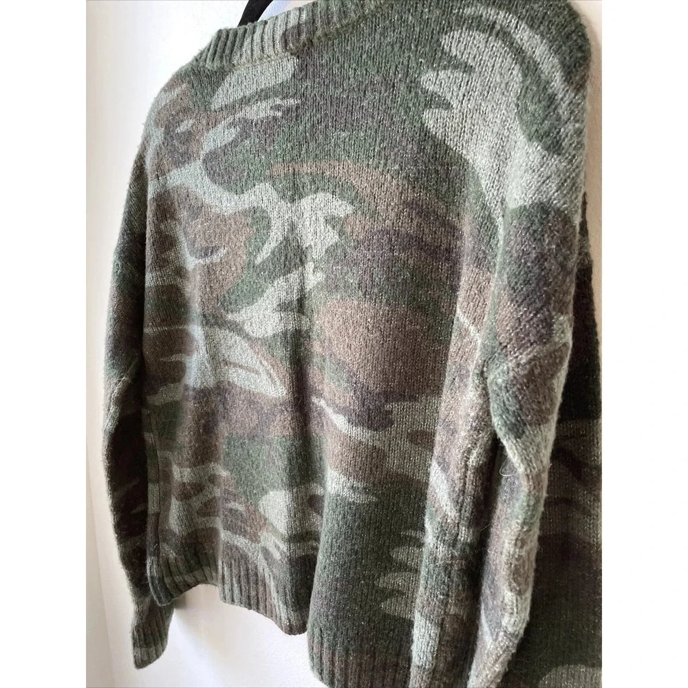Rails Camo Sweater Womens Small Green Camouflage Knit Pullover Gorpcore Utility